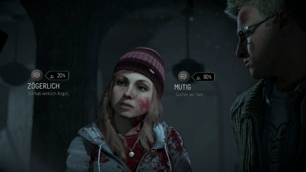 Der Spieler muss immer wieder zwischen zwei Optionen wählen. (Screenshot: Golem.de)